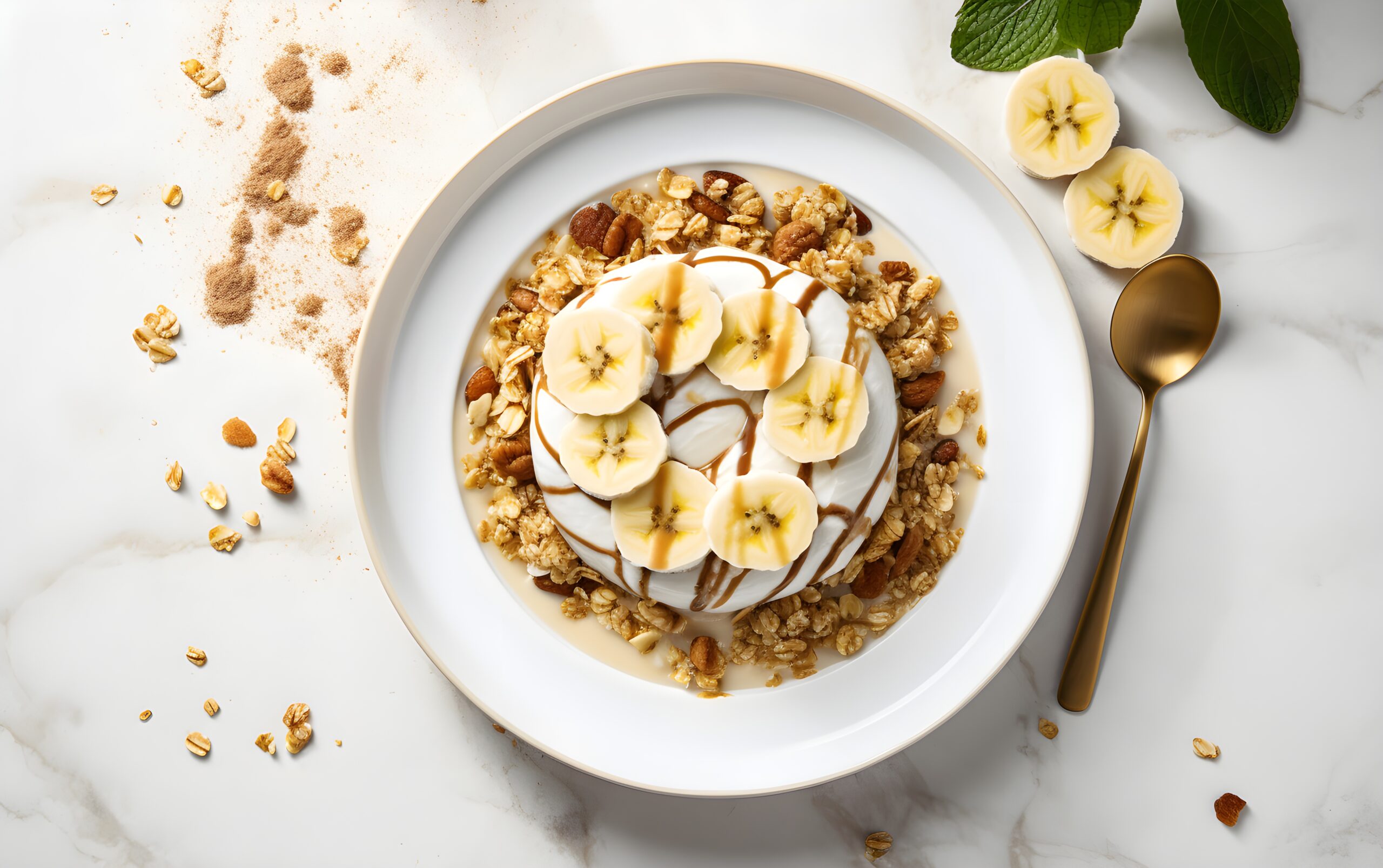 Banana Walnut Pancake With Fruit Medley Recipe