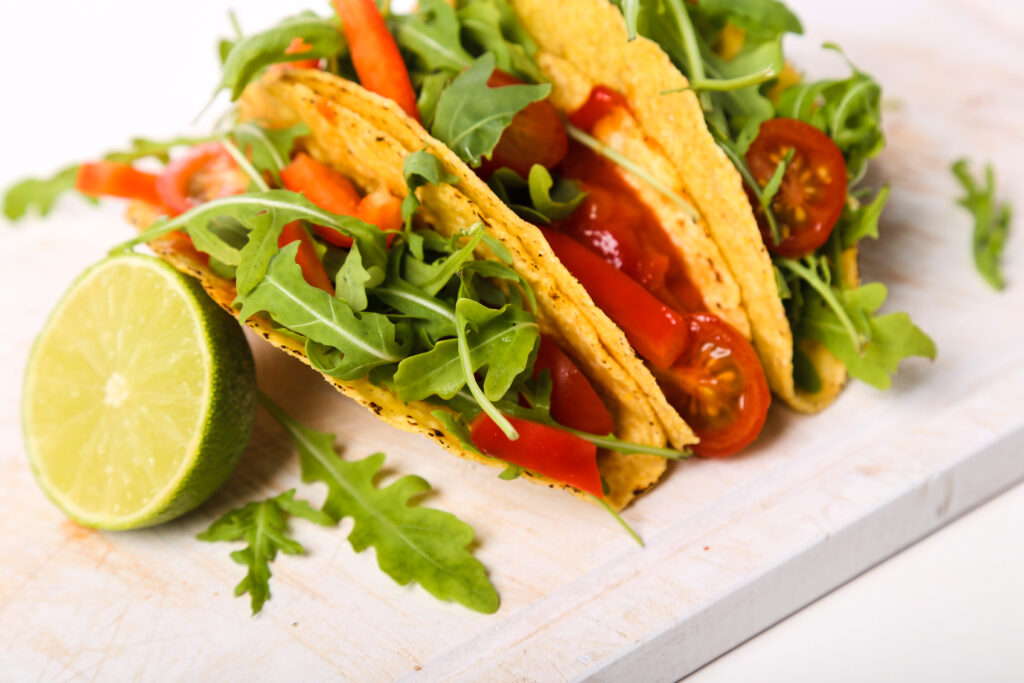 Cornitos Grilled Paneer Tacos With Salsa Dip